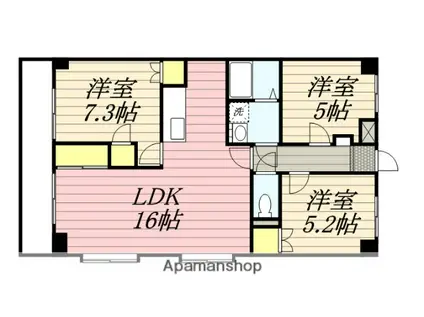 パストラルピア(3LDK/1階)の間取り写真