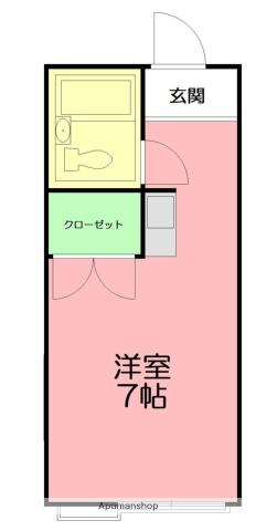 コーポ和田(ワンルーム/1階)の間取り写真