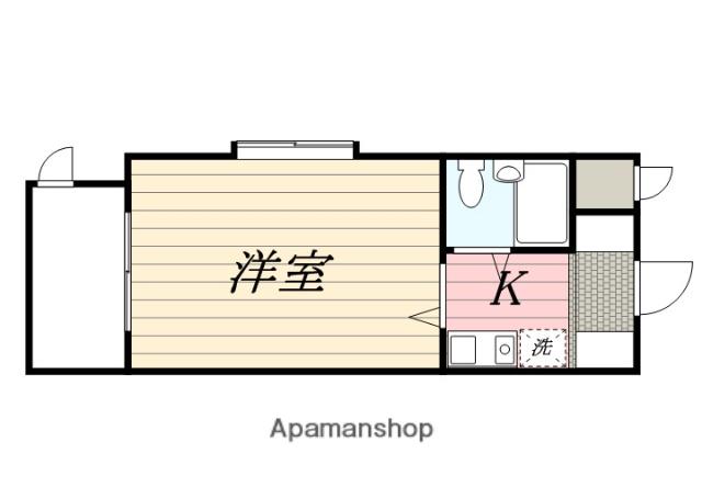 シルフィード平塚Ⅱ(ワンルーム/4階)の間取り写真
