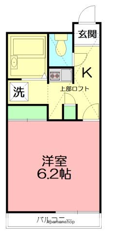 フェンネルタウン弐番館(1K/2階)の間取り写真