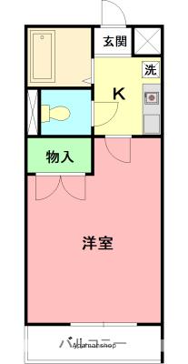 グランコンフォート本厚木(1K/3階)の間取り写真