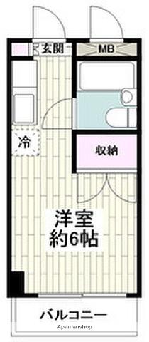 K2明石ビル(ワンルーム/2階)の間取り写真