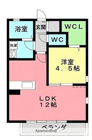 センチュリーハイムⅦ(1LDK/1階)の間取り写真