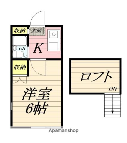 メゾンFUJI(1K/2階)の間取り写真