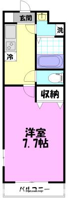 パールサラン(1K/3階)の間取り写真