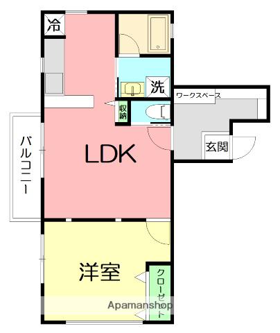 BT藤沢弥勒寺(1LDK/3階)の間取り写真