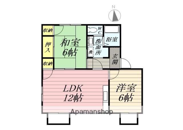 メゾン片山A棟(2LDK/1階)の間取り写真