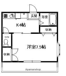 プラザハウス(1K/2階)の間取り写真