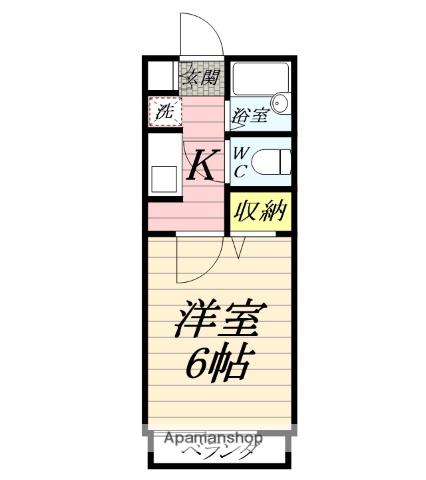 VILLA510 NO.6(1K/1階)の間取り写真