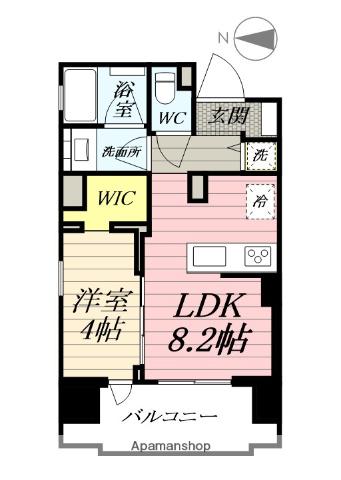 ヴェレーナブリエ湘南藤沢(1LDK/7階)の間取り写真