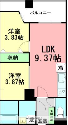 平塚スタービル(2DK/2階)の間取り写真
