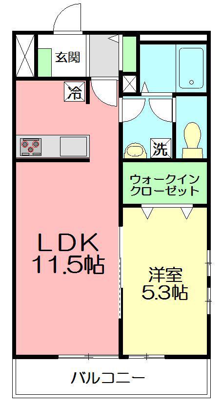 リブリ・リオ・フラガンシア(1LDK/1階)の間取り写真