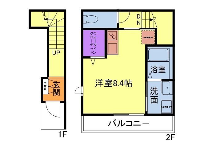 グランヒル湘南台(ワンルーム/2階)の間取り写真