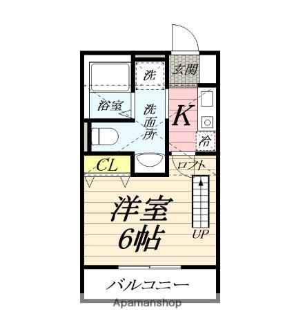 ベルメール湘南辻堂(1K/1階)の間取り写真