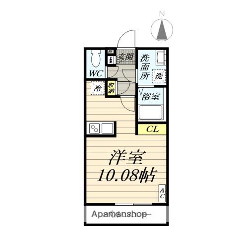 カインドネス愛甲石田ウエスト(ワンルーム/3階)の間取り写真