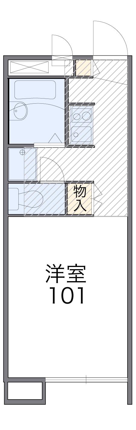 レオパレス御殿(1K/2階)の間取り写真