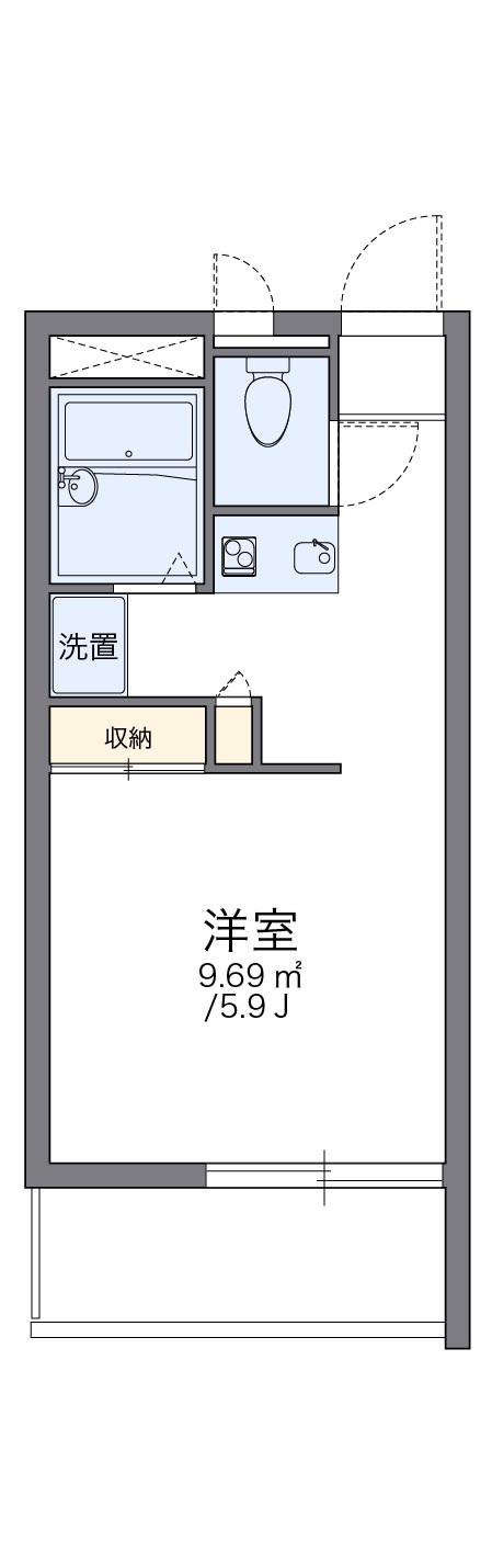レオパレスフレッシュⅢ(1K/3階)の間取り写真