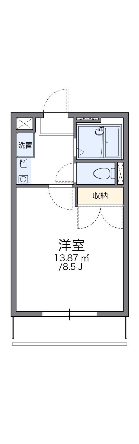 レオパレスジュネス茅ヶ崎(1K/3階)の間取り写真
