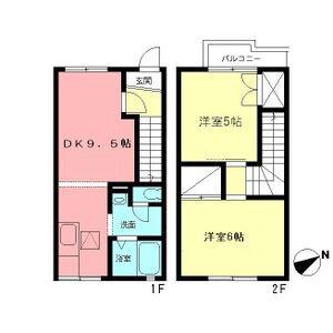 ハイネス井上(2DK)の間取り写真