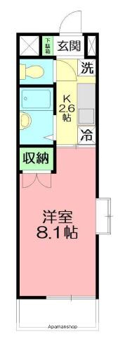 イル マーレ(1K/2階)の間取り写真