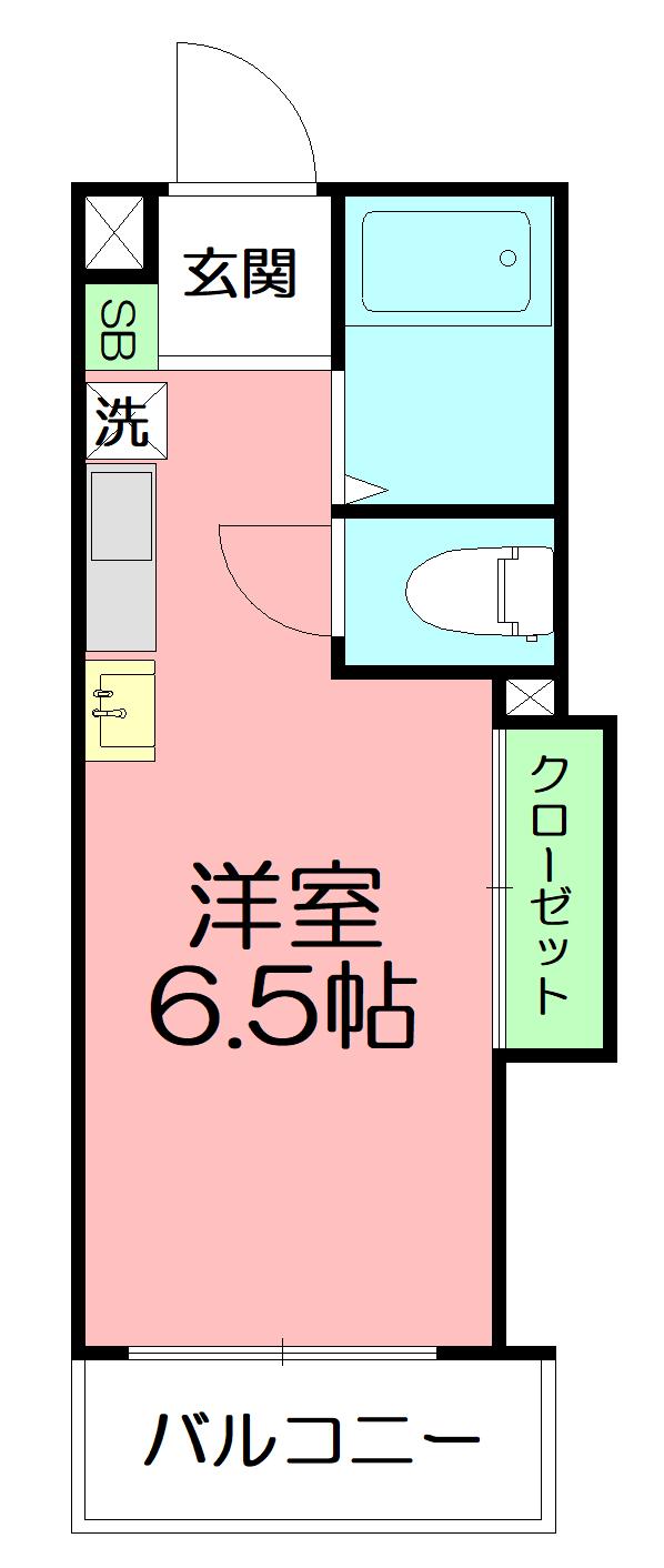 LIVE COURT 東海大学前(ワンルーム/2階)の間取り写真