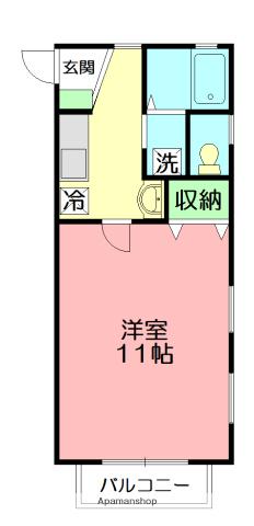 サンモリッツ(1K/2階)の間取り写真