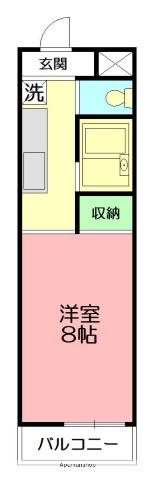 伊勢原コーポフロンティア 2階階 間取り