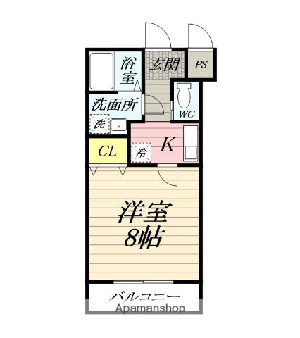 リュイール桜台(1K/2階)の間取り写真