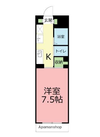 クランメール(1K/1階)の間取り写真