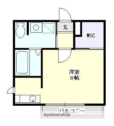 ARK HEIM(ワンルーム/1階)の間取り写真