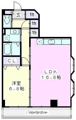 ハイコート湘南(1LDK/5階)の間取り写真