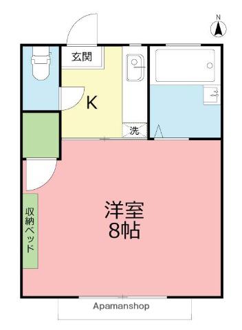 MTY43(1K/1階)の間取り写真