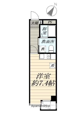 パークヒルズ茅ヶ崎(ワンルーム/3階)の間取り写真