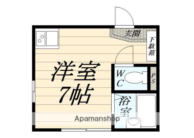 湘南サーファーズ(ワンルーム/1階)の間取り写真