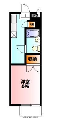 辻堂フローラ(1K/2階)の間取り写真