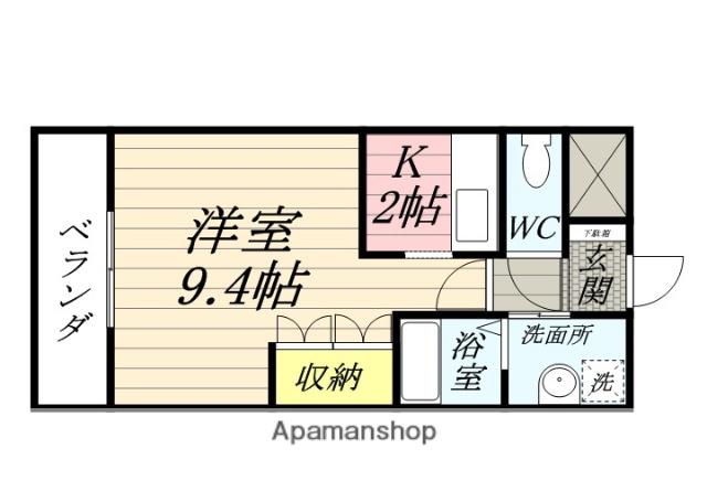 プレサスS(1K/1階)の間取り写真