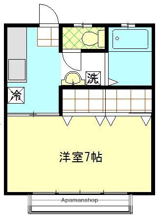 ハイムレイメイ(1K/1階)の間取り写真