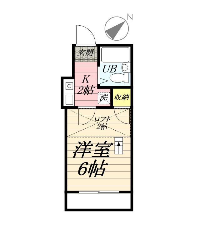 APA花の木(1K/1階)の間取り写真