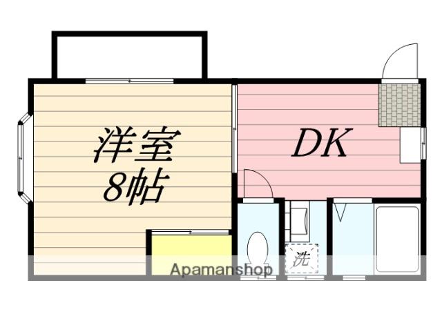 フラットベル1(1DK/1階)の間取り写真