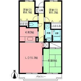 ユアーズホーム舞岡(3LDK/3階)の間取り写真