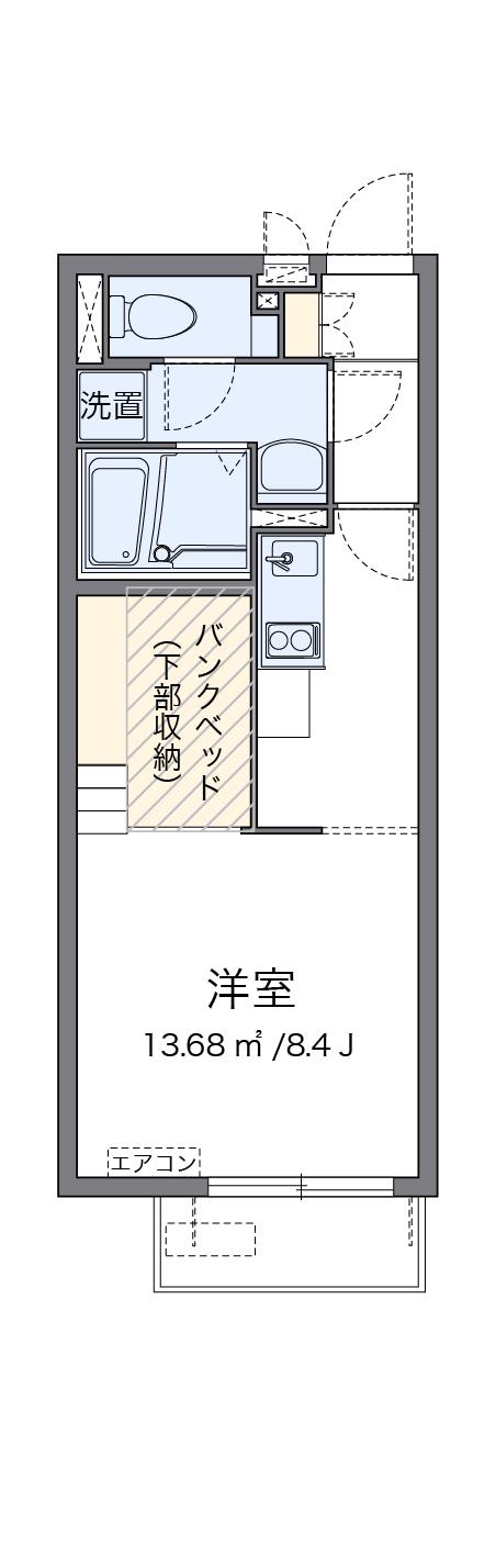 ミランダ宿町(ワンルーム/1階)の間取り写真
