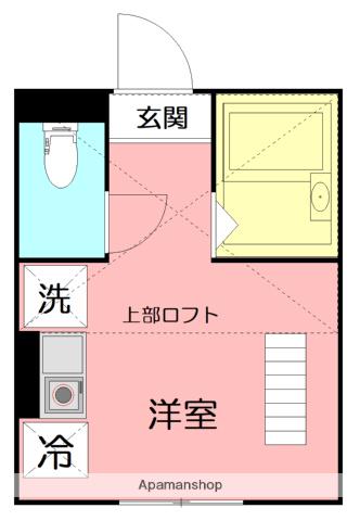 プライムテラス東海大学前Ⅰ(ワンルーム/1階)の間取り写真