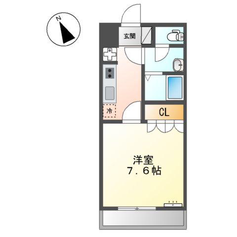 メゾン・ド・オリーブ(1K/2階)の間取り写真