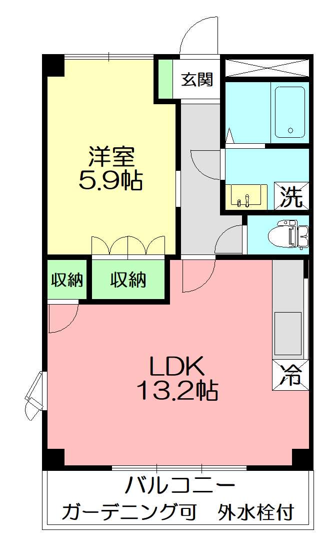 JSガーデン(1LDK/3階)の間取り写真