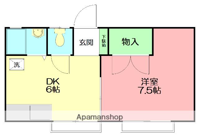 バッカナ-レⅠ(1DK/1階)の間取り写真