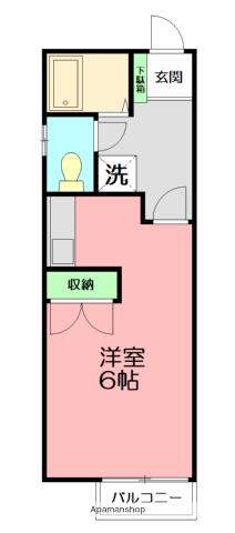 サンコーポ真田(ワンルーム/1階)の間取り写真