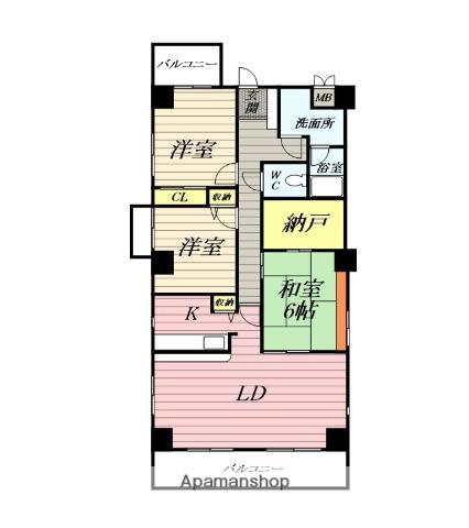 アネシスヒルズ(3SLDK/2階)の間取り写真
