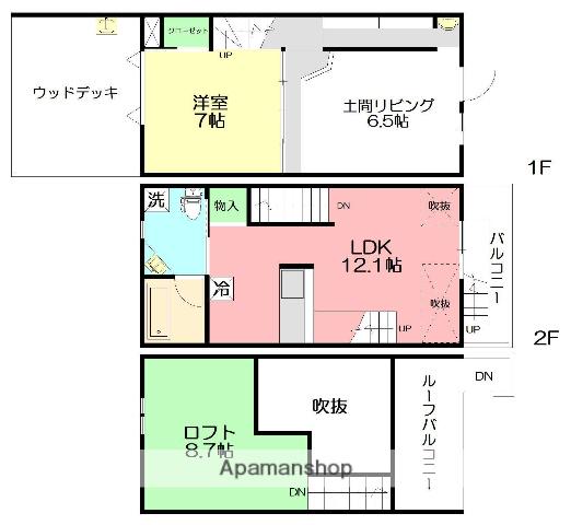 ＴＨＥ　ＳＬＯＷ　ＴＩＭＥ　ＨＯＵＳＥ(1LDK)の間取り写真