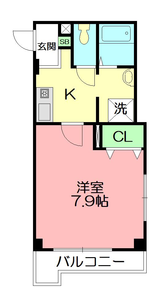 エミネンス(1K/2階)の間取り写真