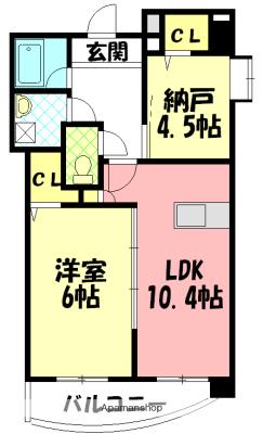 サンパレット(1SLDK/2階)の間取り写真